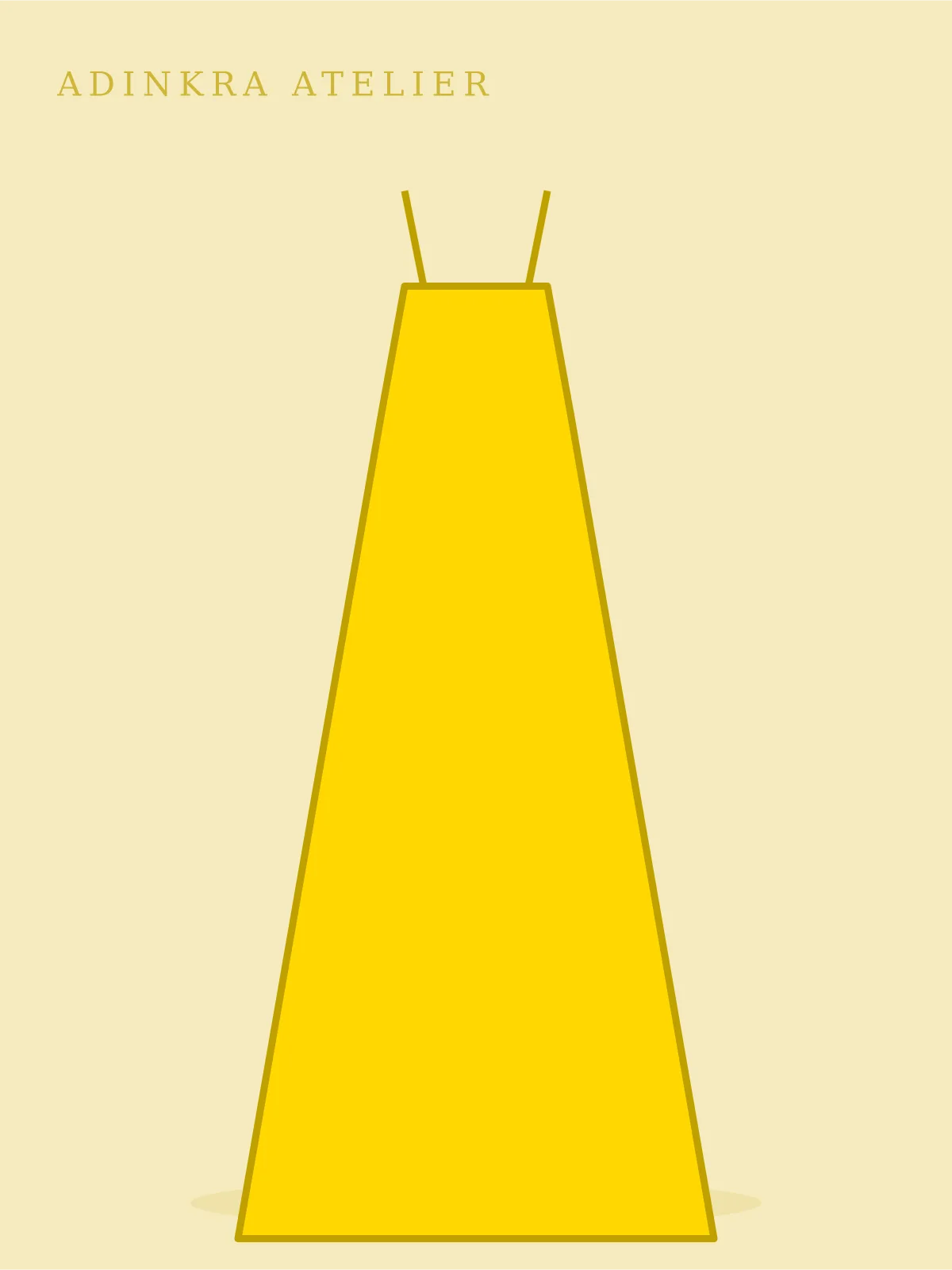 Kente Panel Maxi Dress in gold