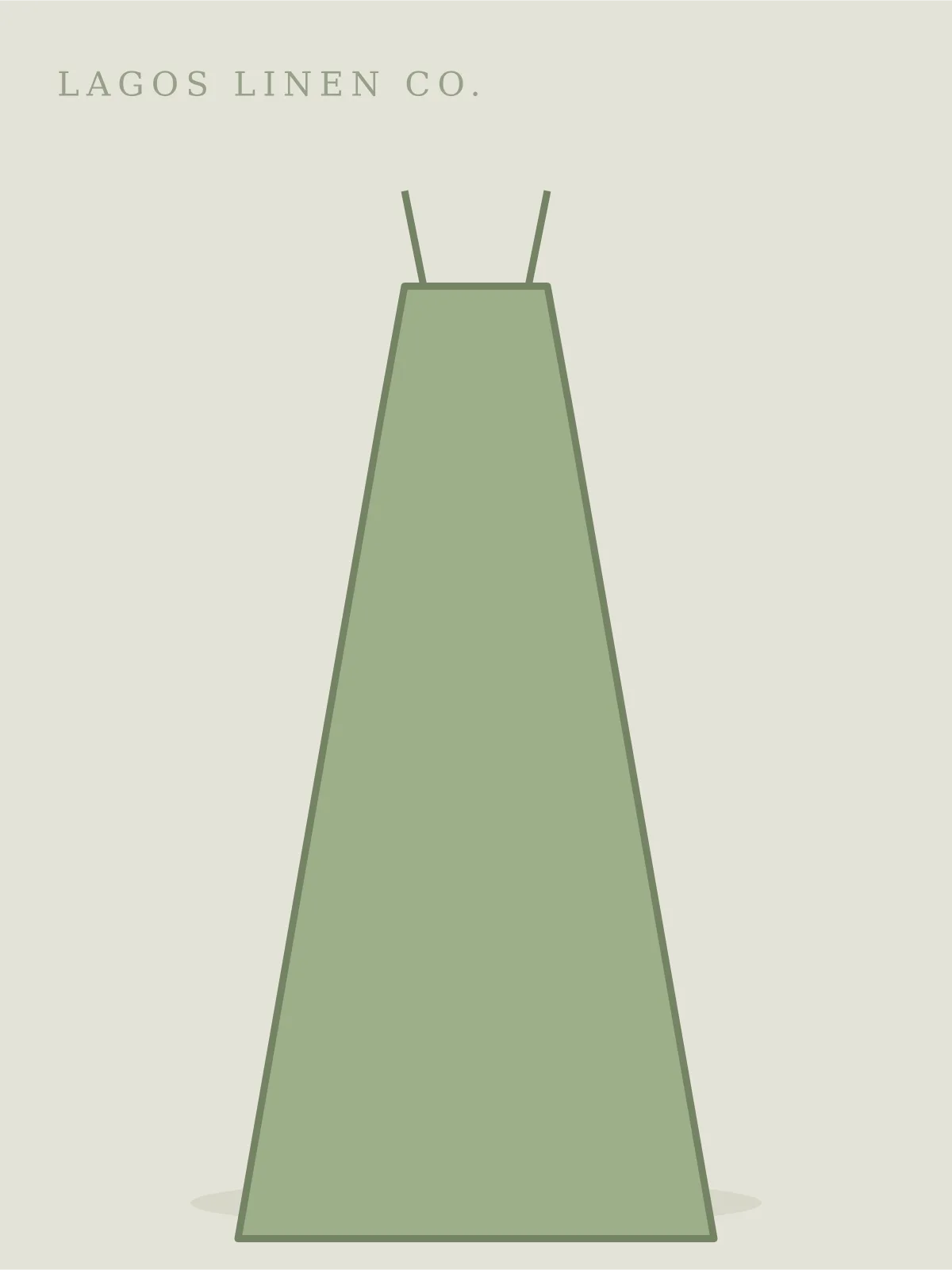 Marina Linen Shirt Dress in sage